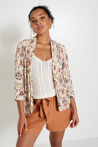 Veste fluide imprimée femme