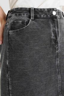 Jupe en maille effet denim femme