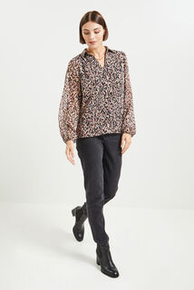 Blouse voile imprimée femme