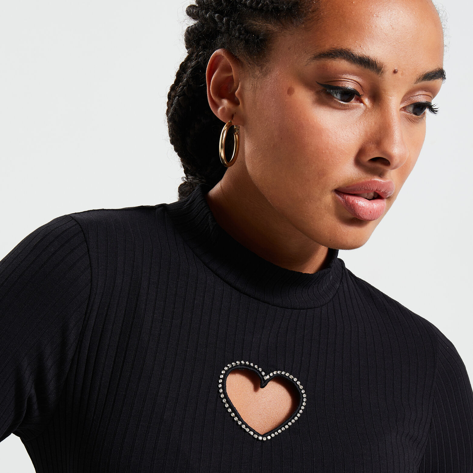 Tshirt coeur ajouré femme