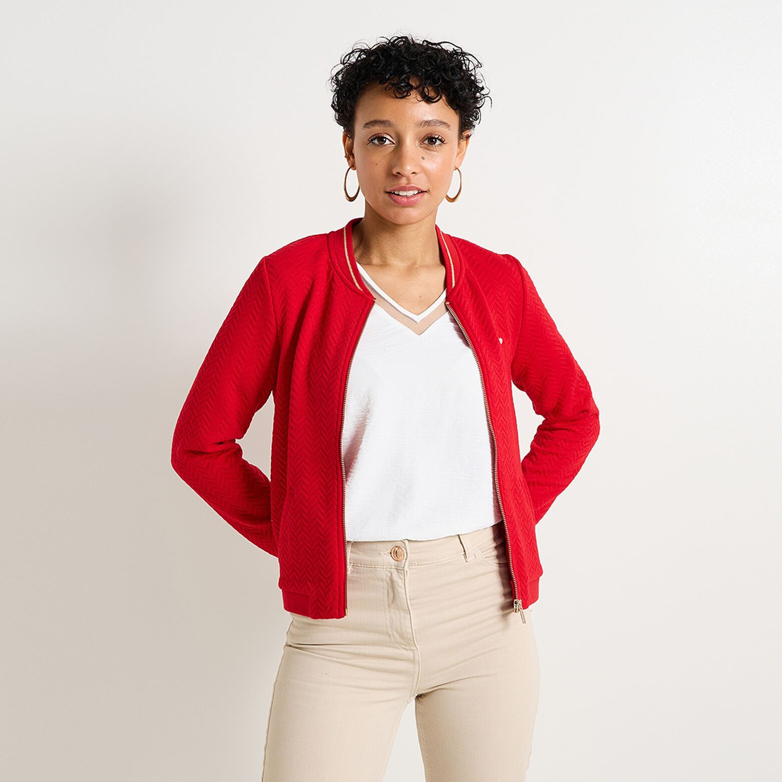 Blouson maille matelassée femme