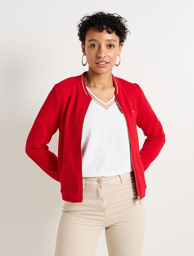 Blouson maille matelassée femme