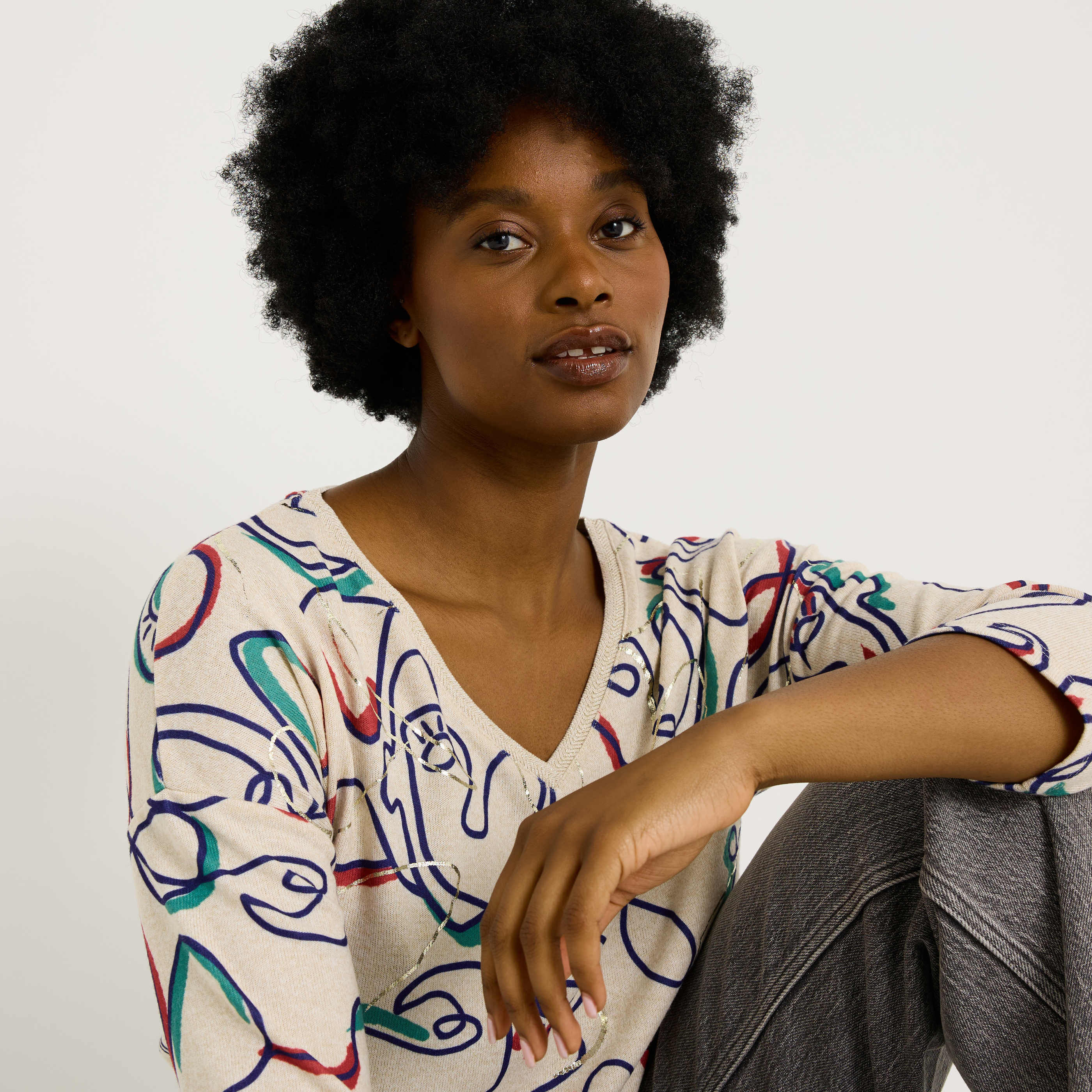 T-shirt manches 3/4 femme