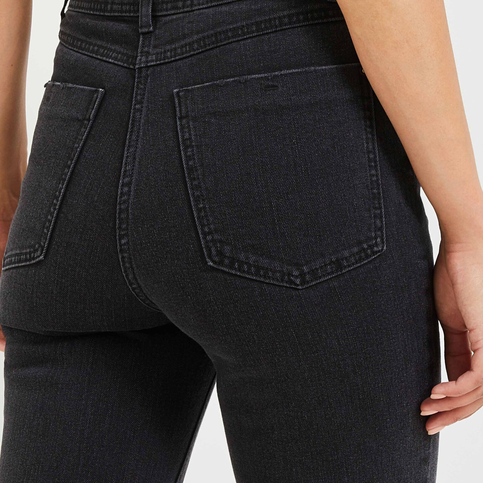 Jeans mum taille haute