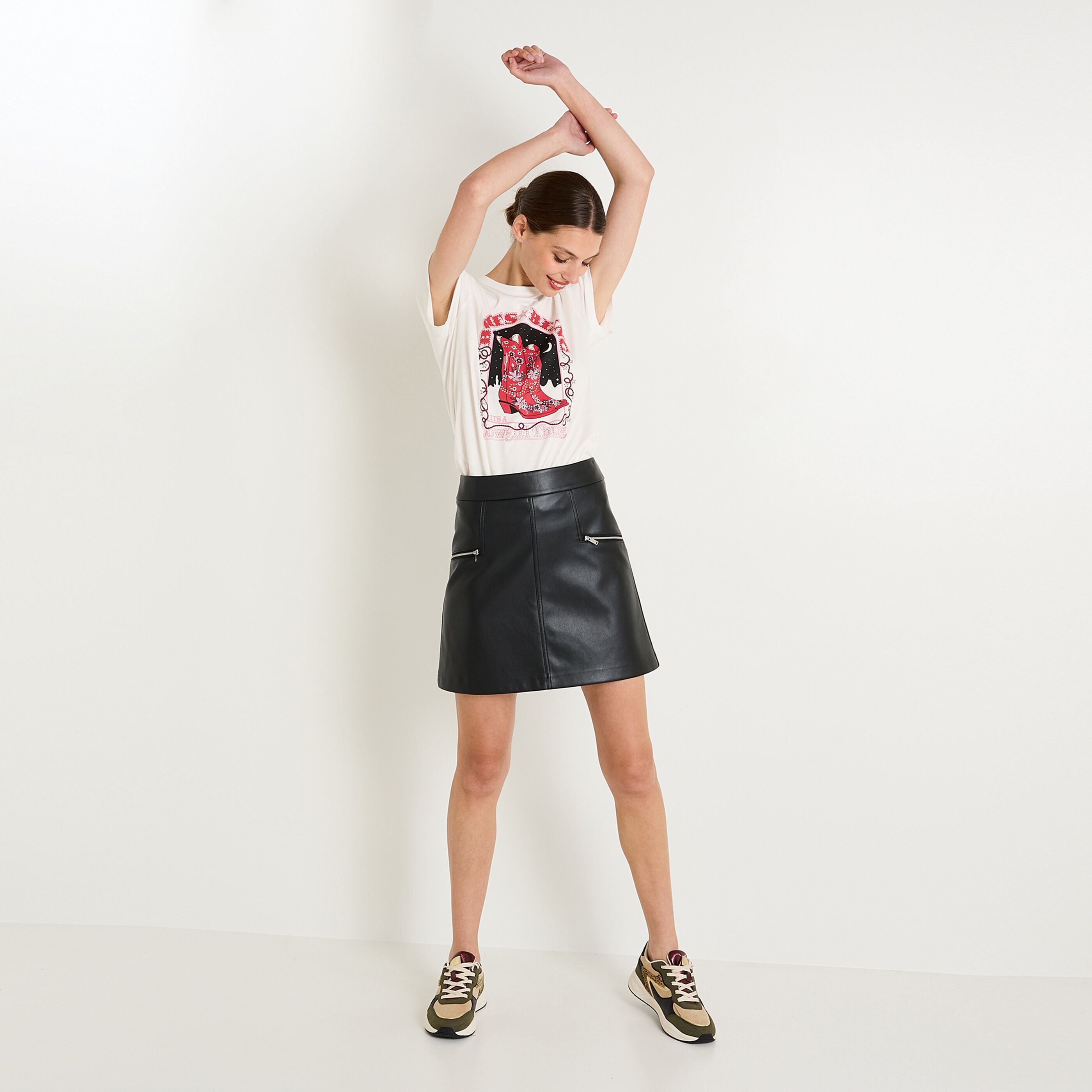 T shirt col rond femme