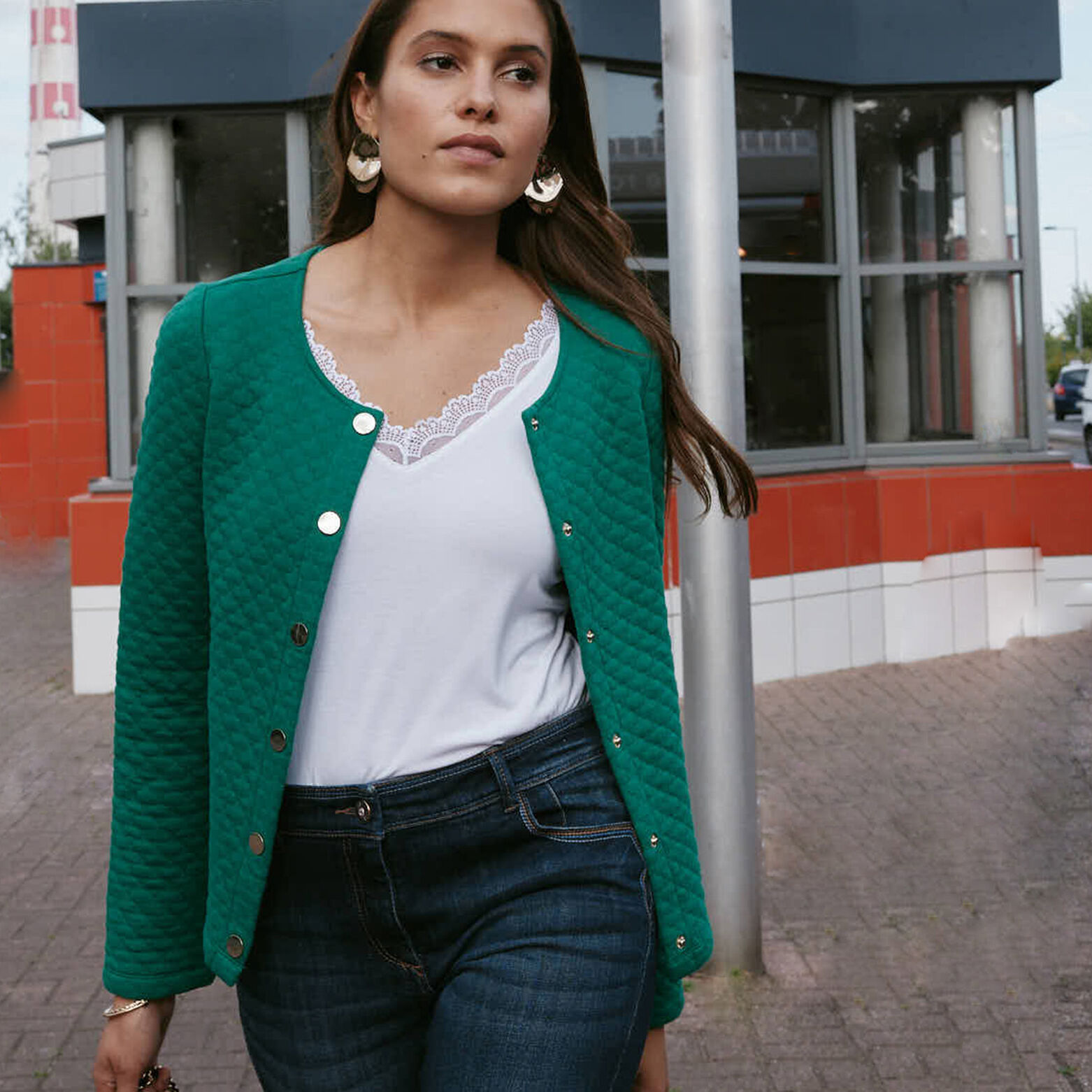 Veste maille matelassée femme