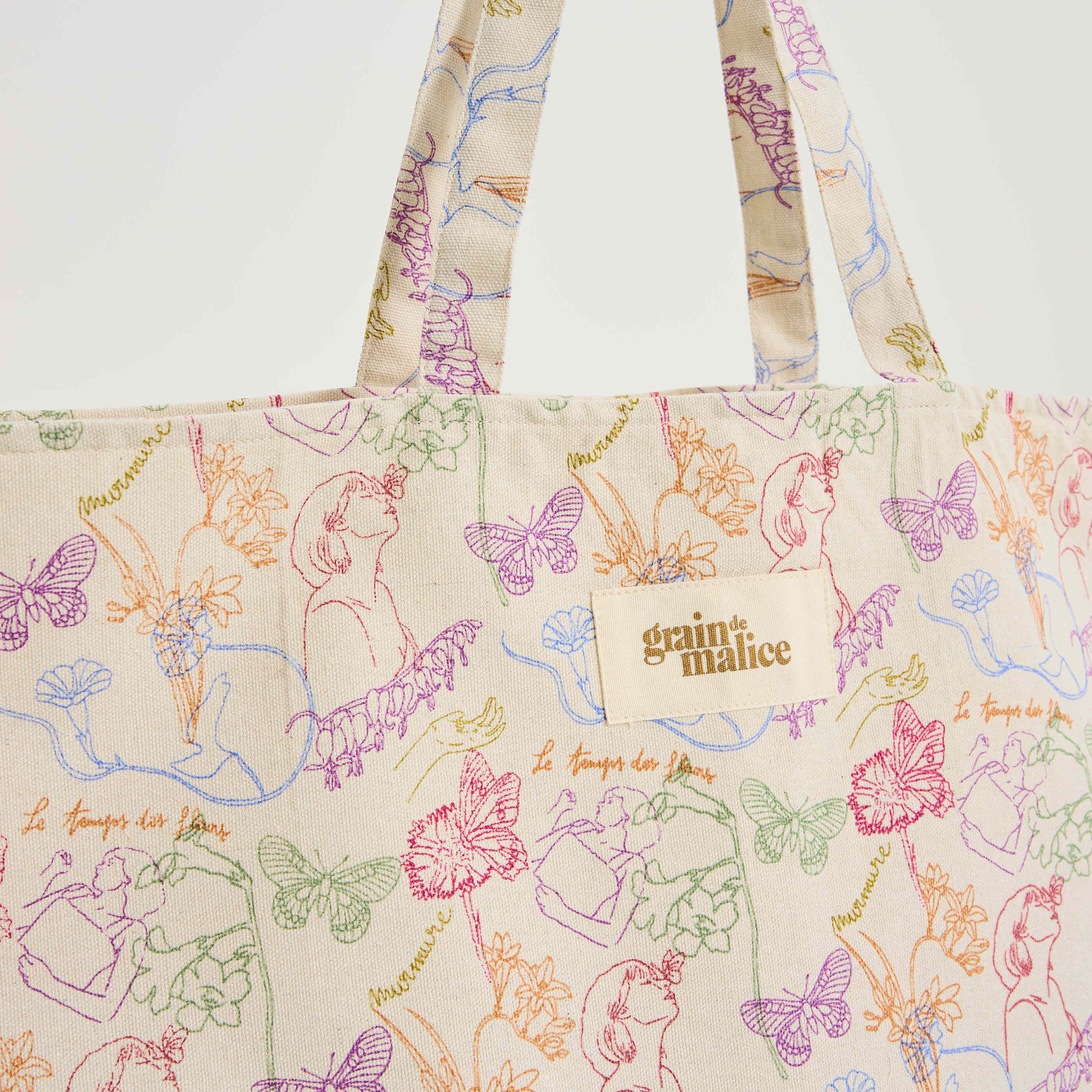 Tote bag imprim&eacute; fantaisie femme