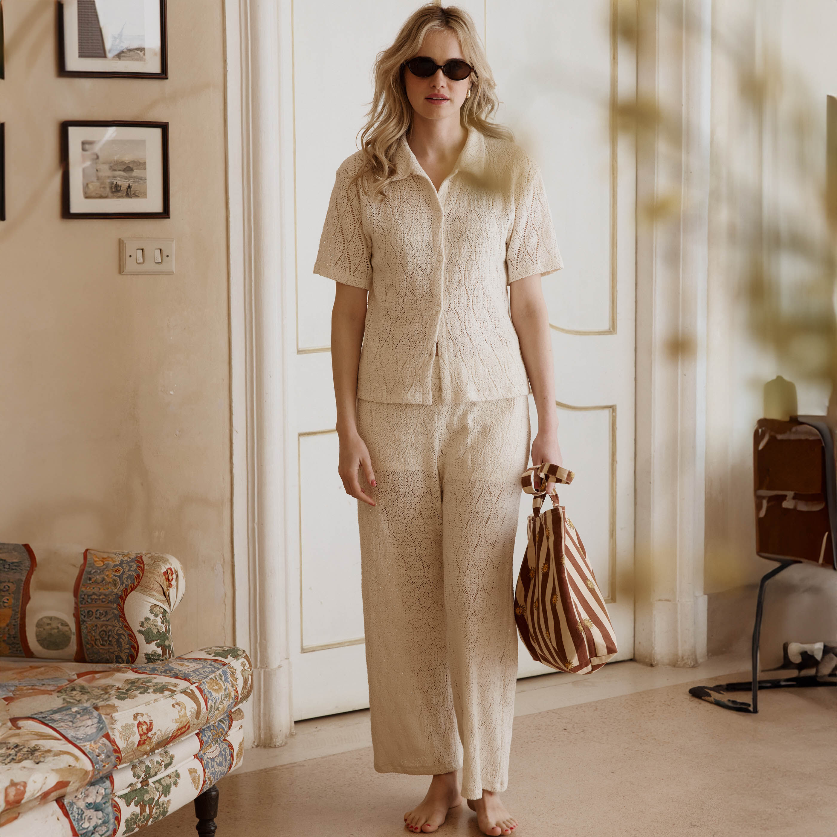 Pantalon crochet femme