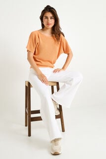 Pull manches courtes femme