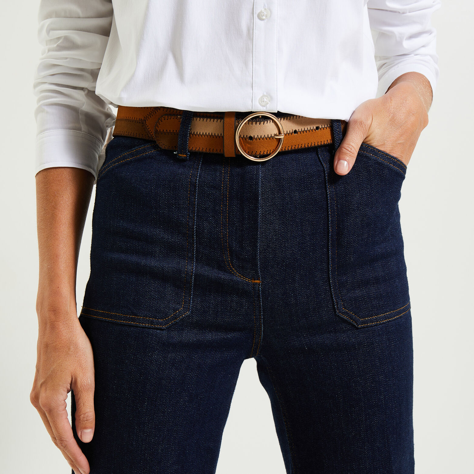 Ceinture à patches femme