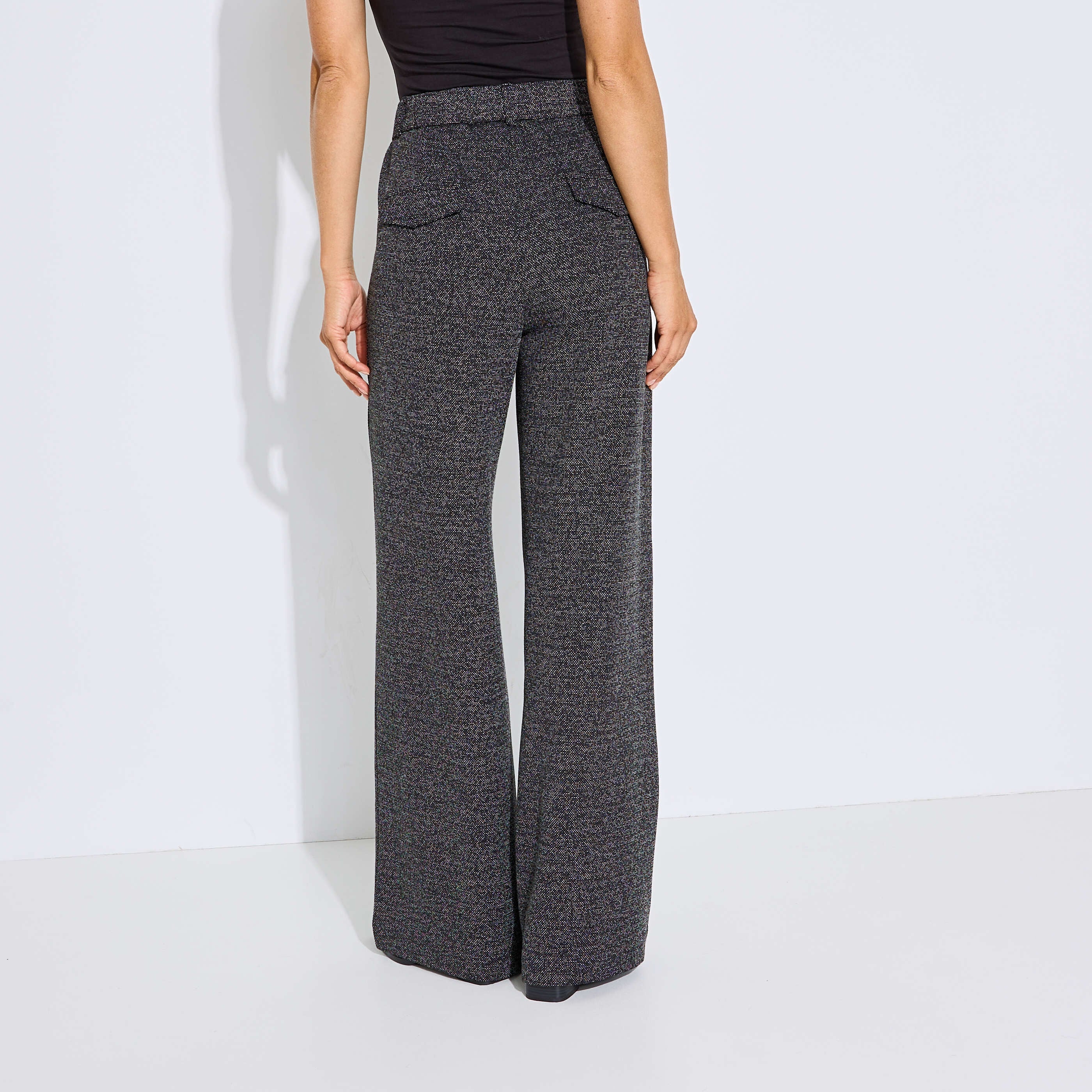 Pantalon large en maille femme