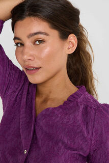 Blouse en maille ajourée femme