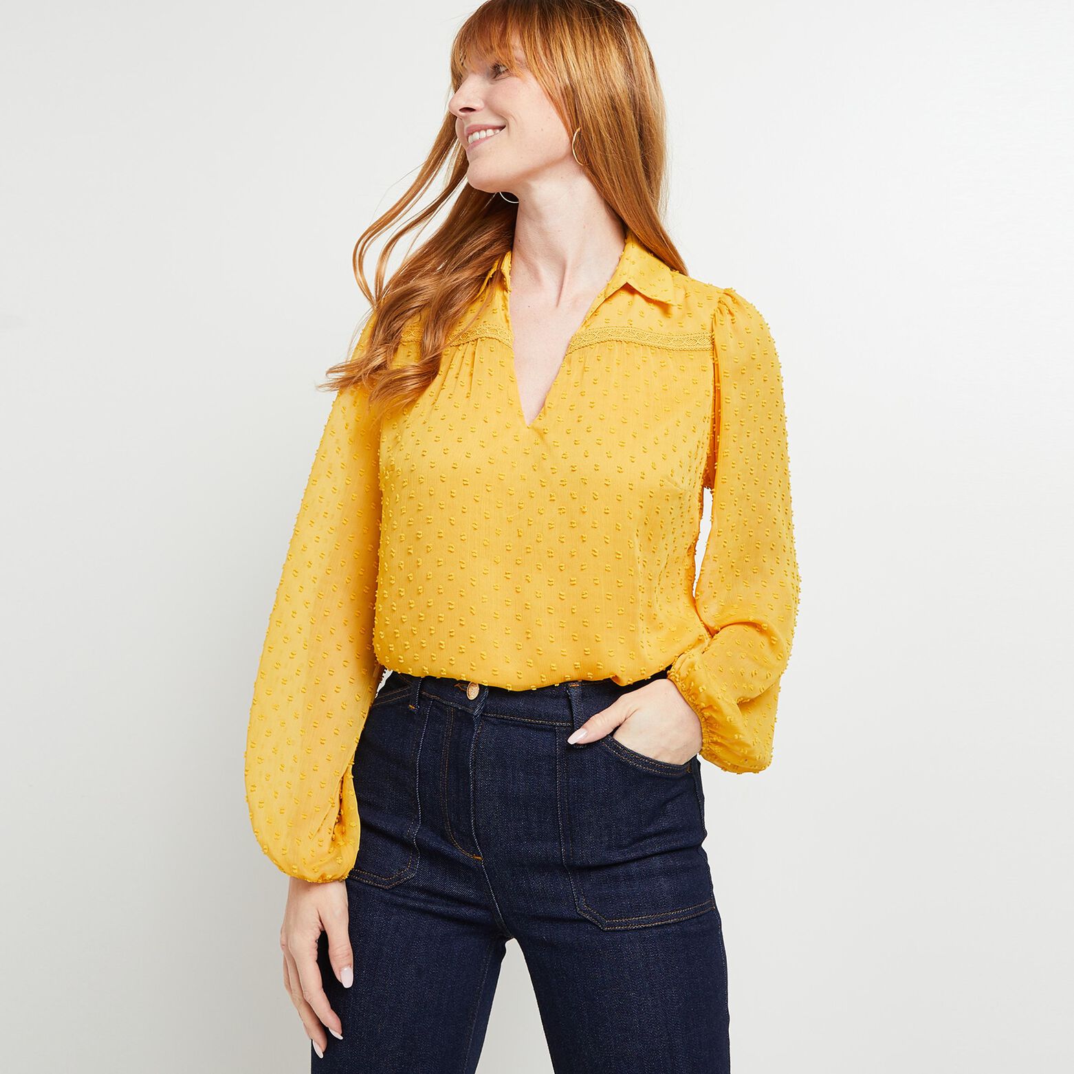 Blouse plumetis femme