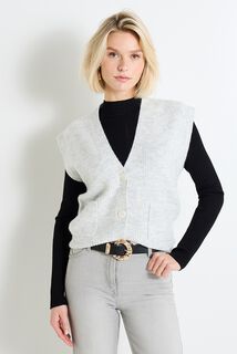 Gilet col V femme