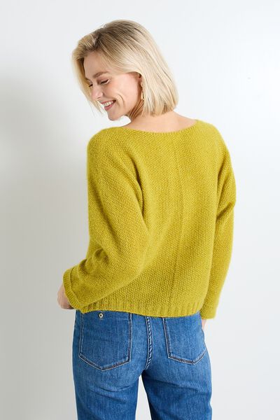 Pull col V femme