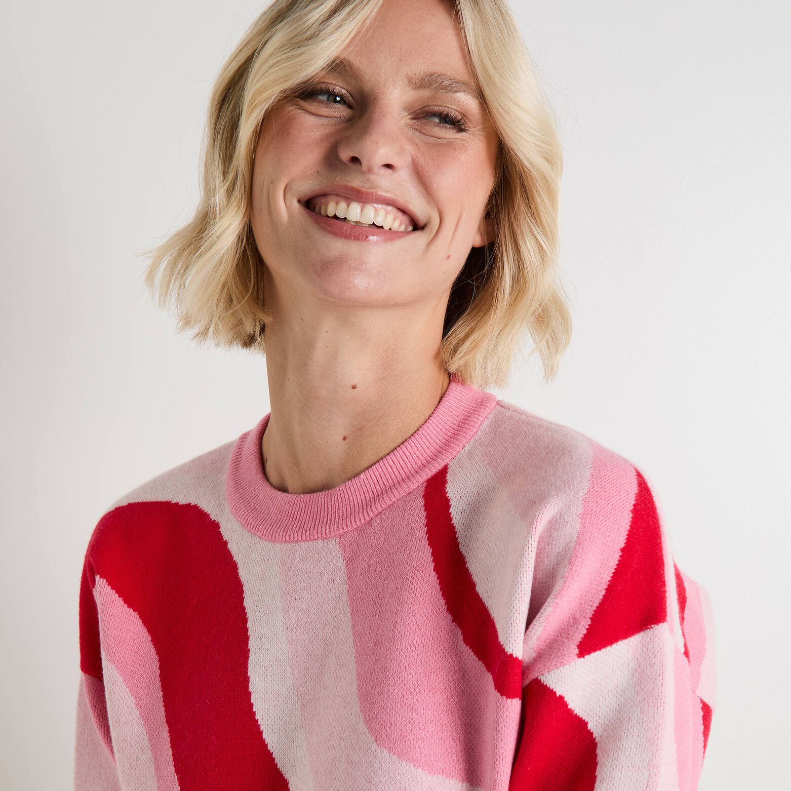Pull col rond femme