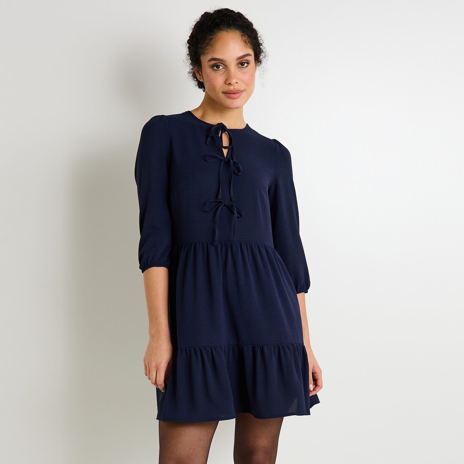 Robe col rond femme