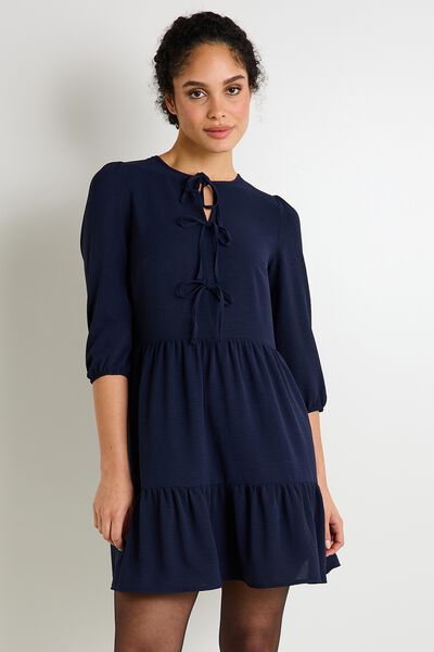Robe col rond femme