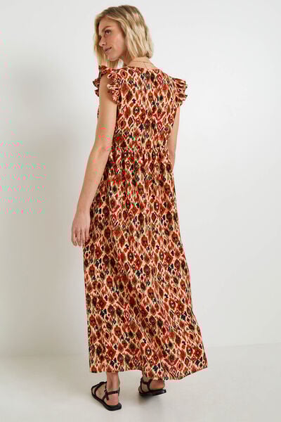 Robe longue imprimée femme