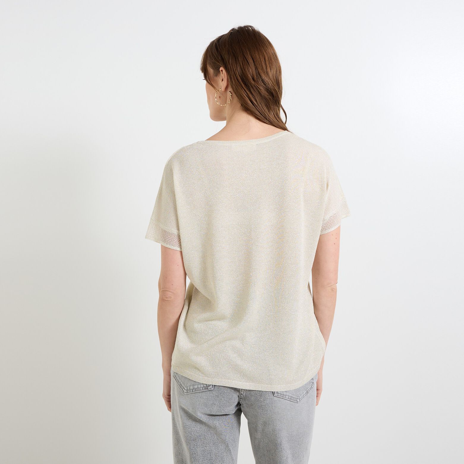 Pull manches courtes femme