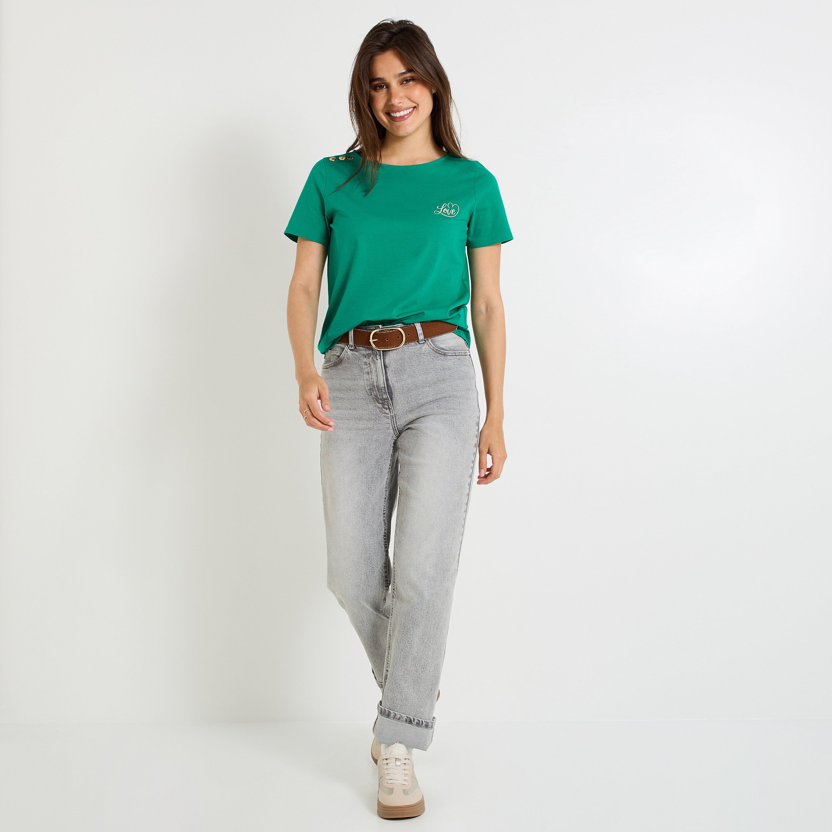 T-shirt col rond femme