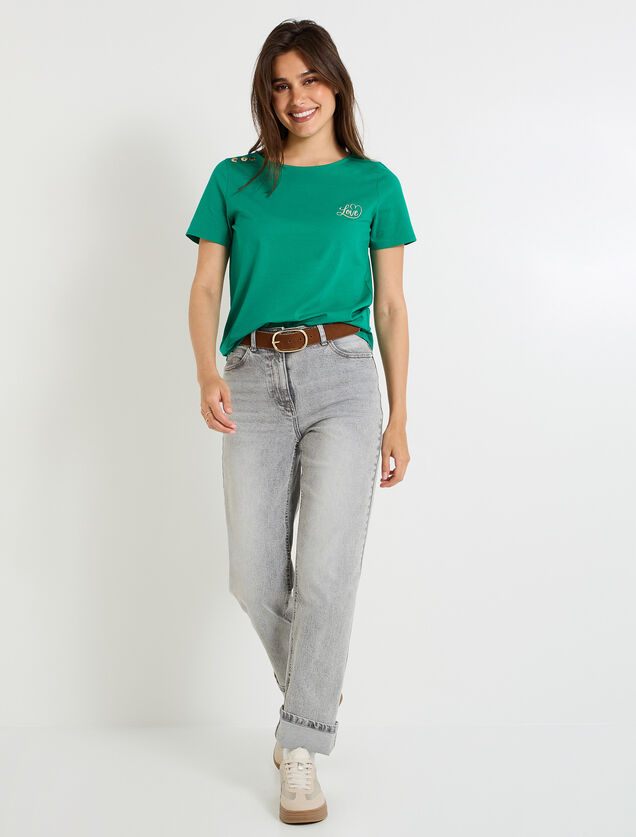 T-shirt col rond femme