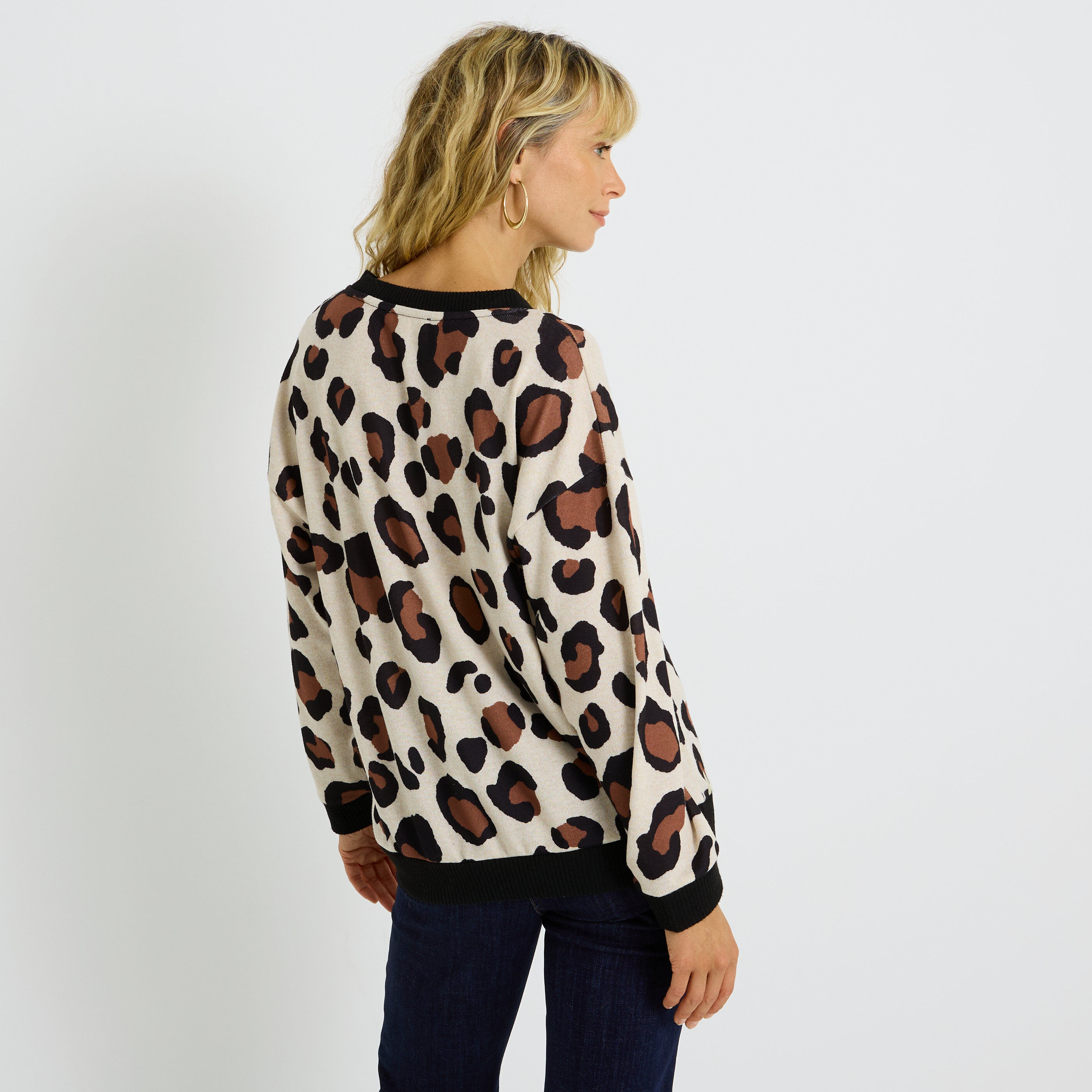 T-shirt imprim&eacute; l&eacute;opard femme