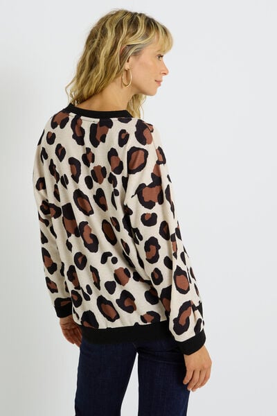 T-shirt imprimé léopard femme