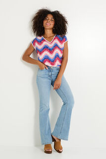 T-shirt col V femme