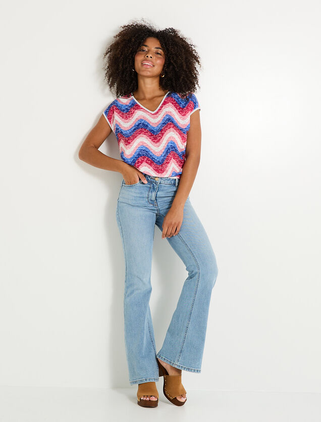 T-shirt col V femme