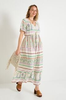 Robe longue imprimée femme
