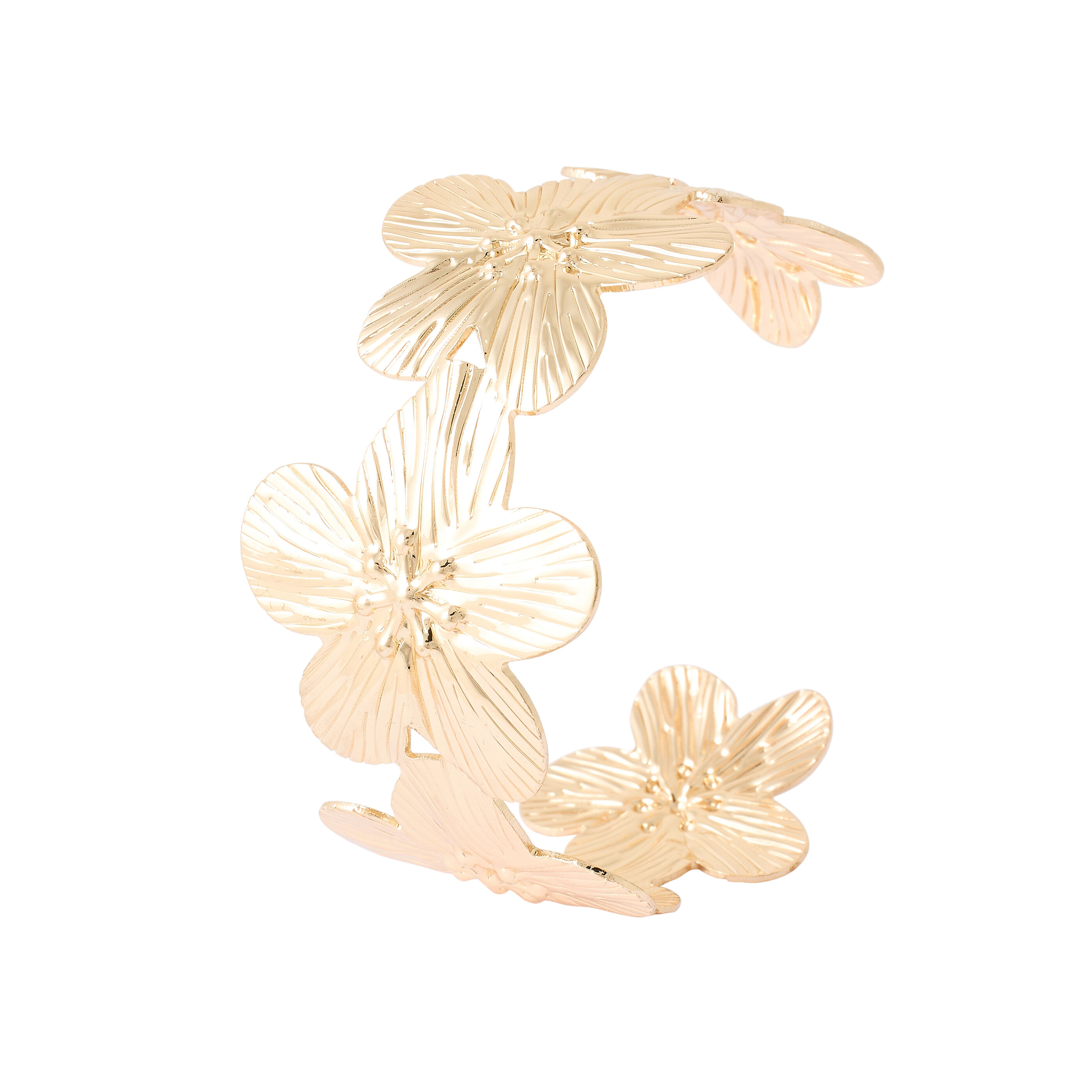 Bracelet manchette fleurs