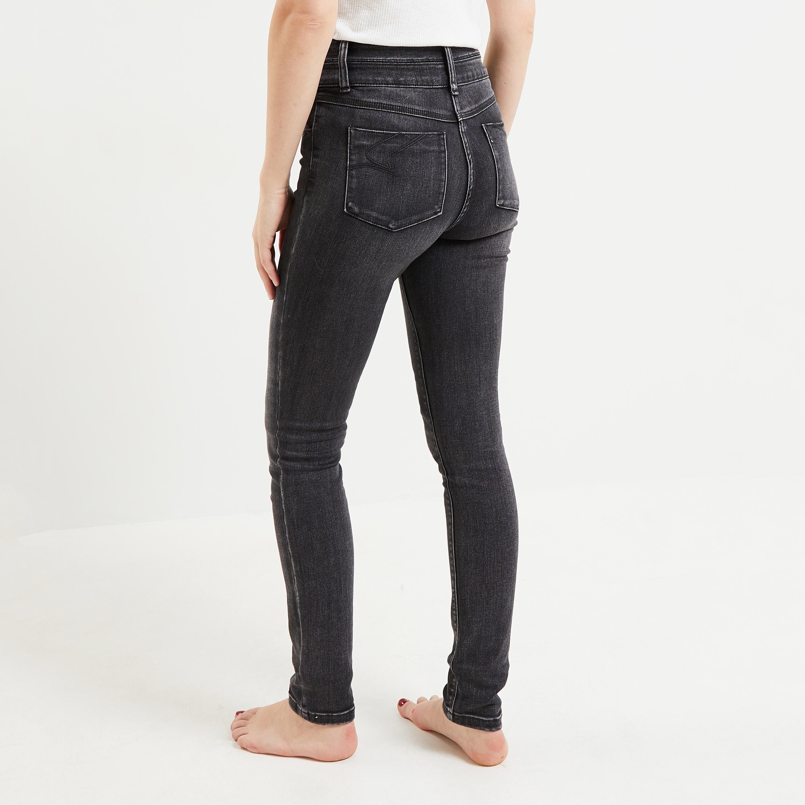 Jean taille 2025 haute slim femme