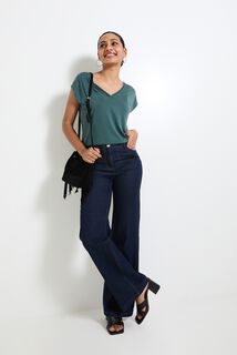 T-shirt col V femme