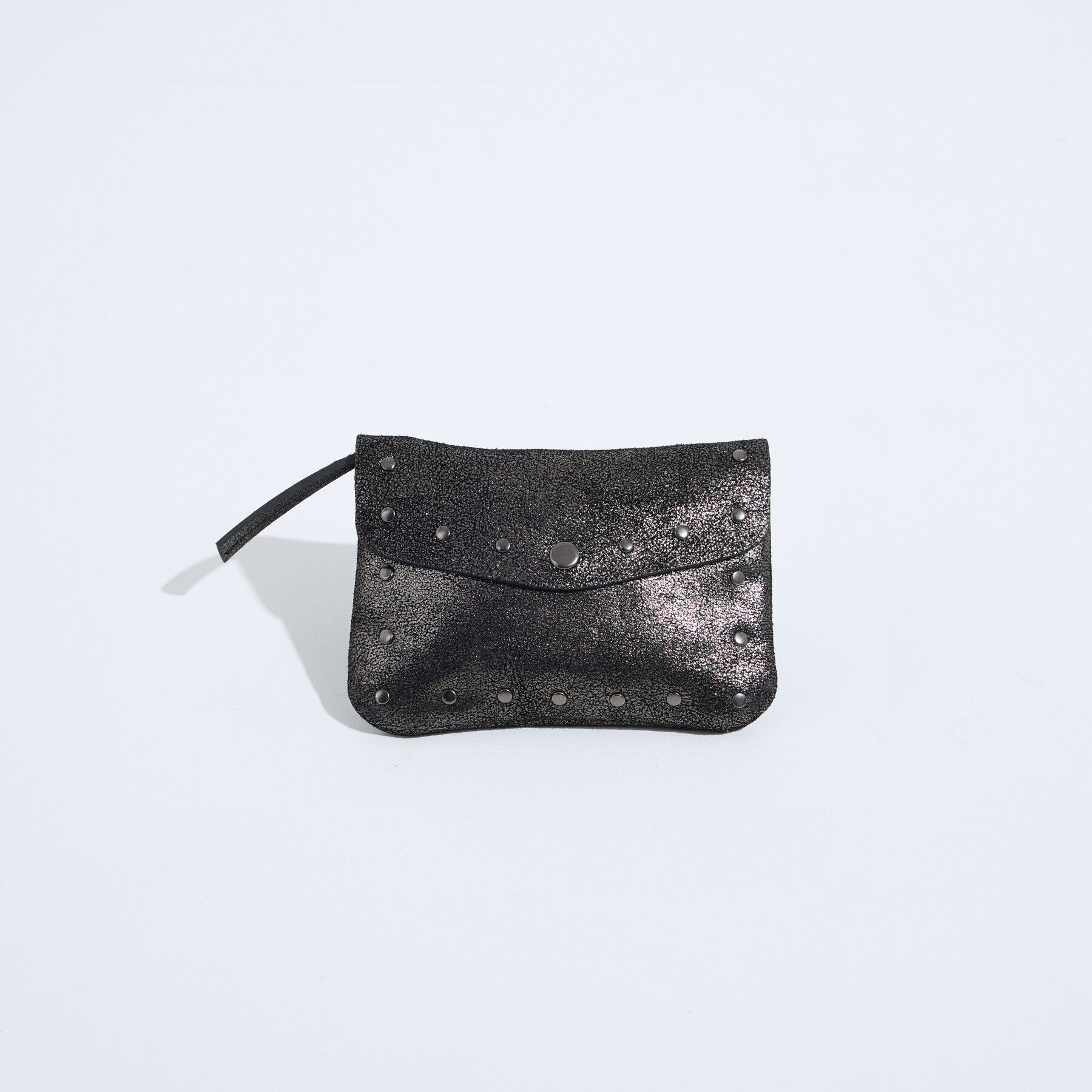 Porte-monnaie iris&eacute; clous femme