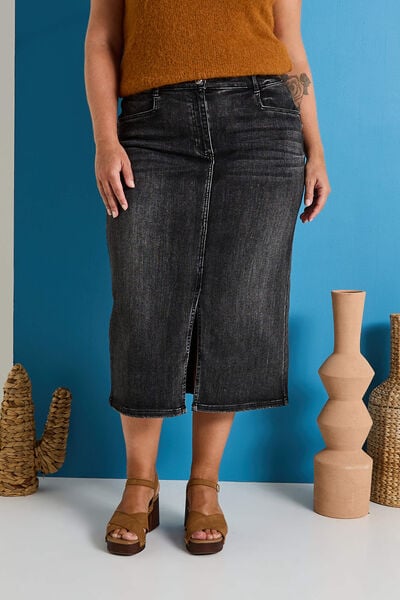 Jupe longue en denim femme