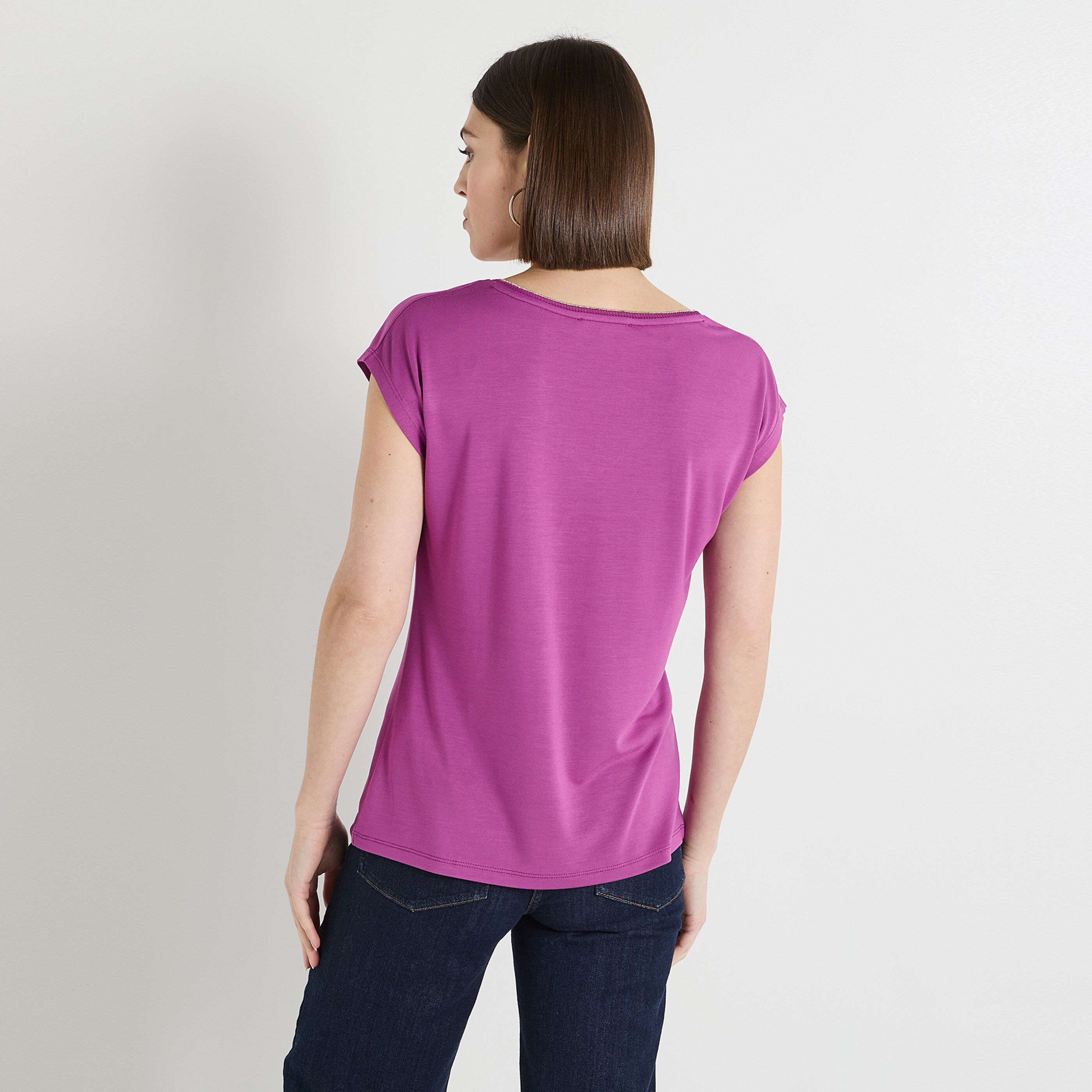 T-shirt col V femme