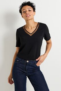 Blouse col V femme