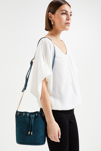 Sac seau en velours femme