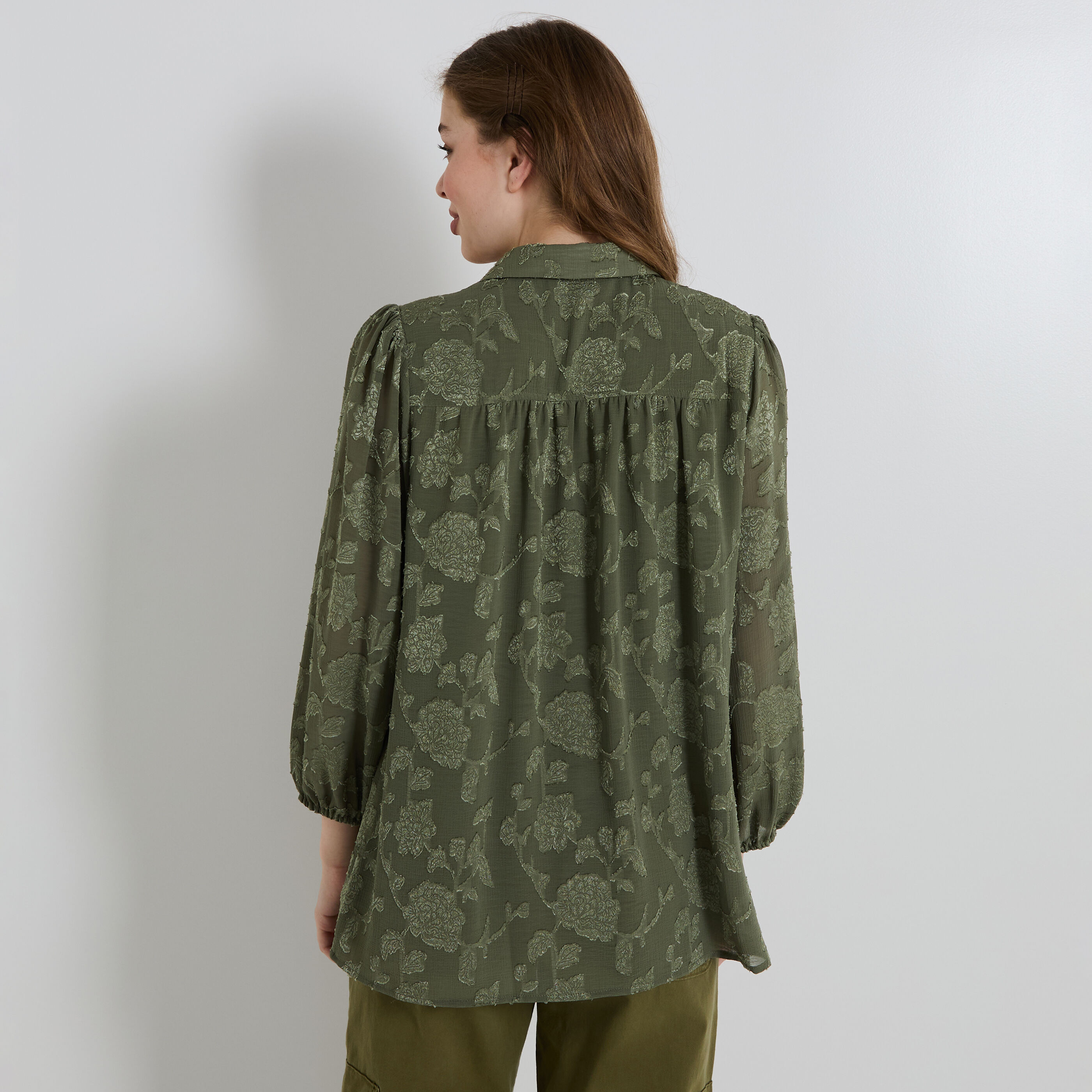 Blouse manches longues femme KAKI Graindemalice
