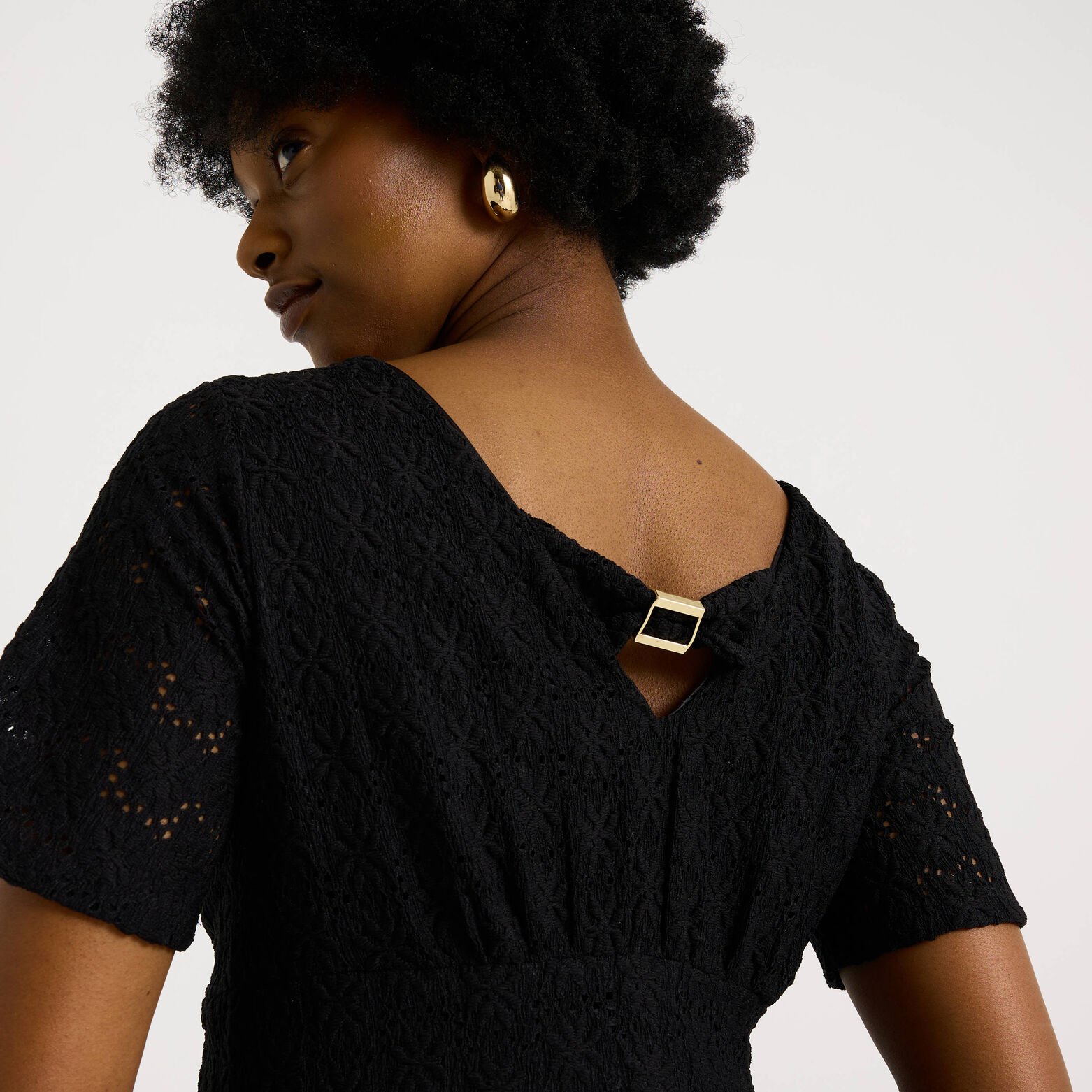 Robe longue texturée en maille