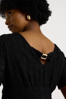Robe longue texturée en maille
