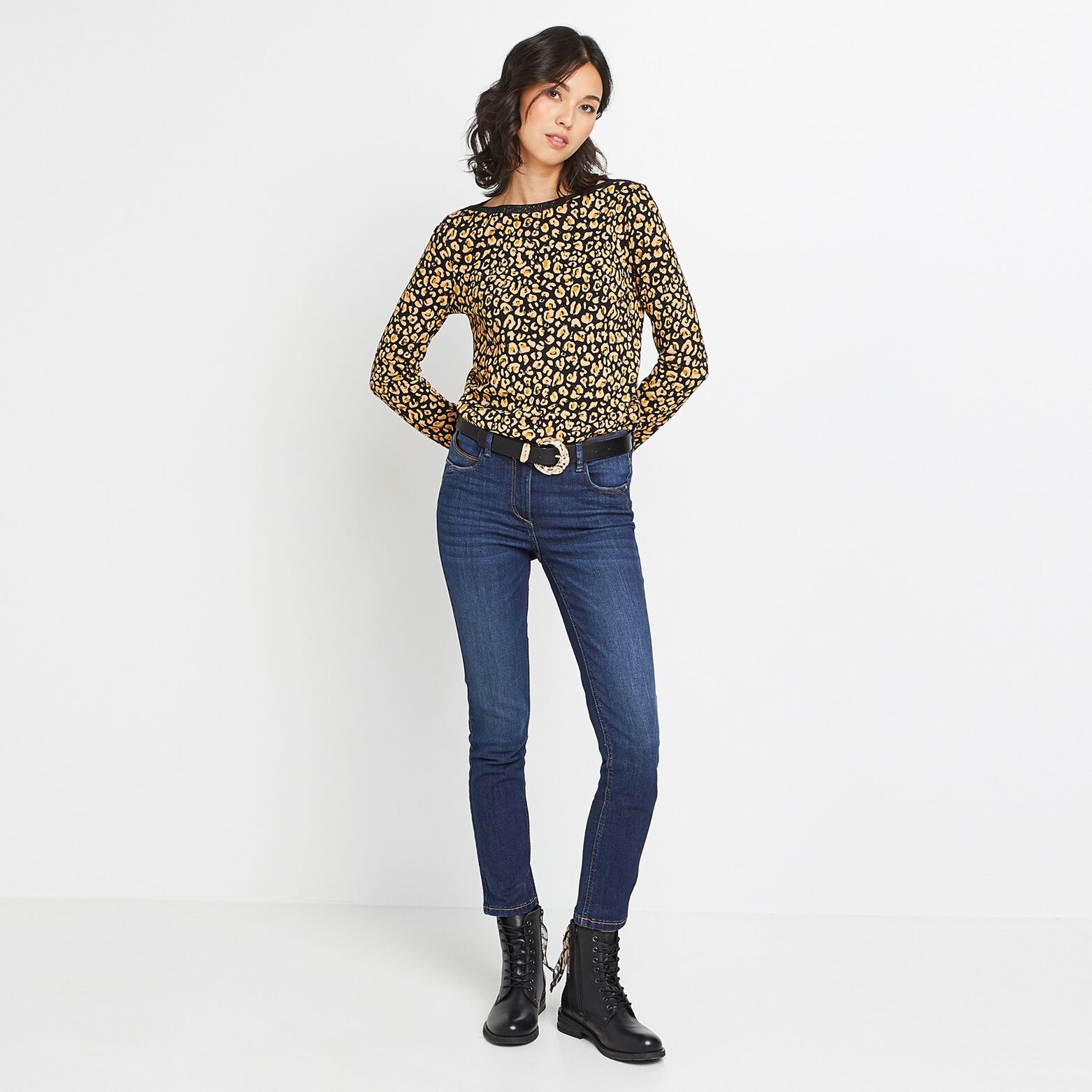 T-shirt col bateau femme