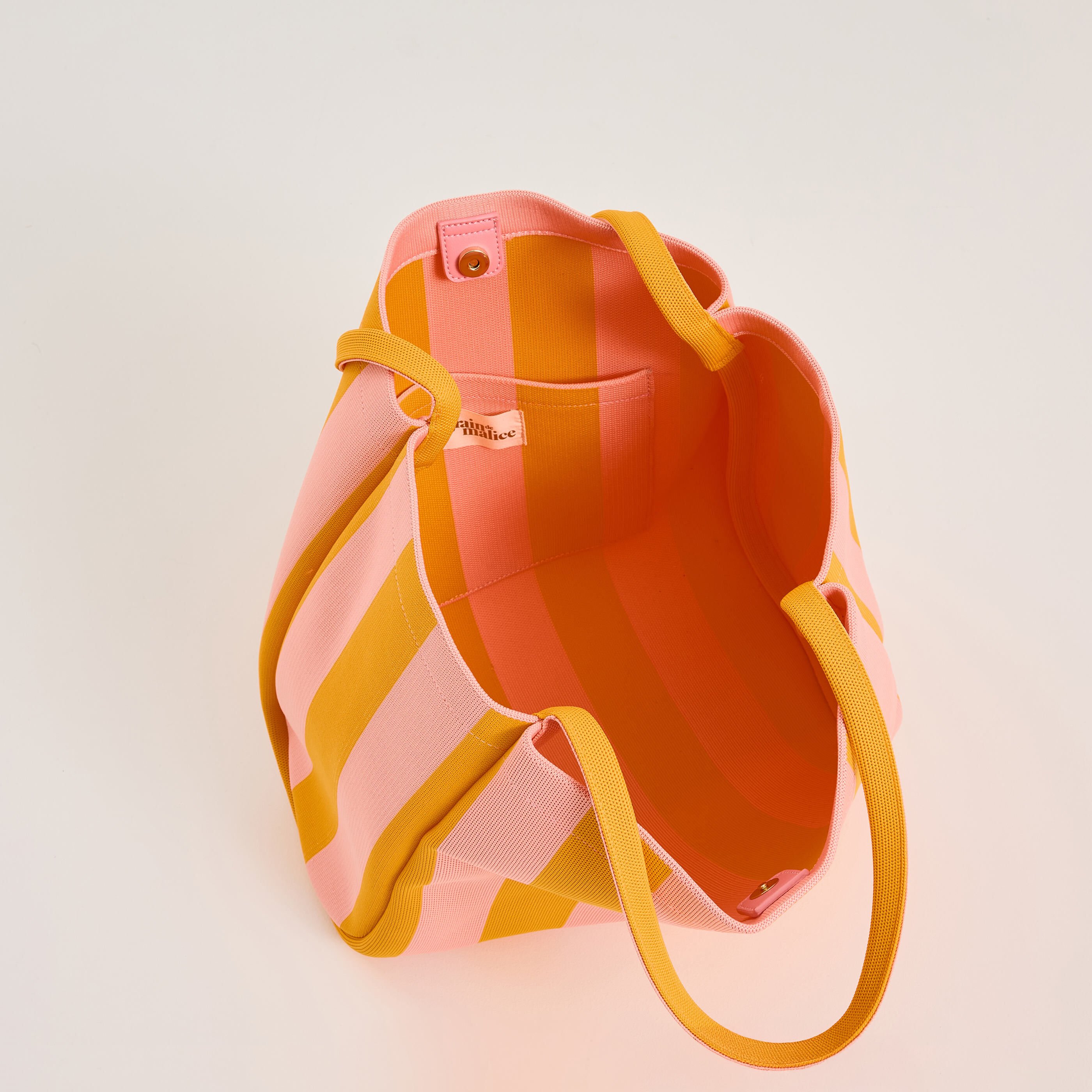 Grand sac de plage ray&eacute; bicolore femme