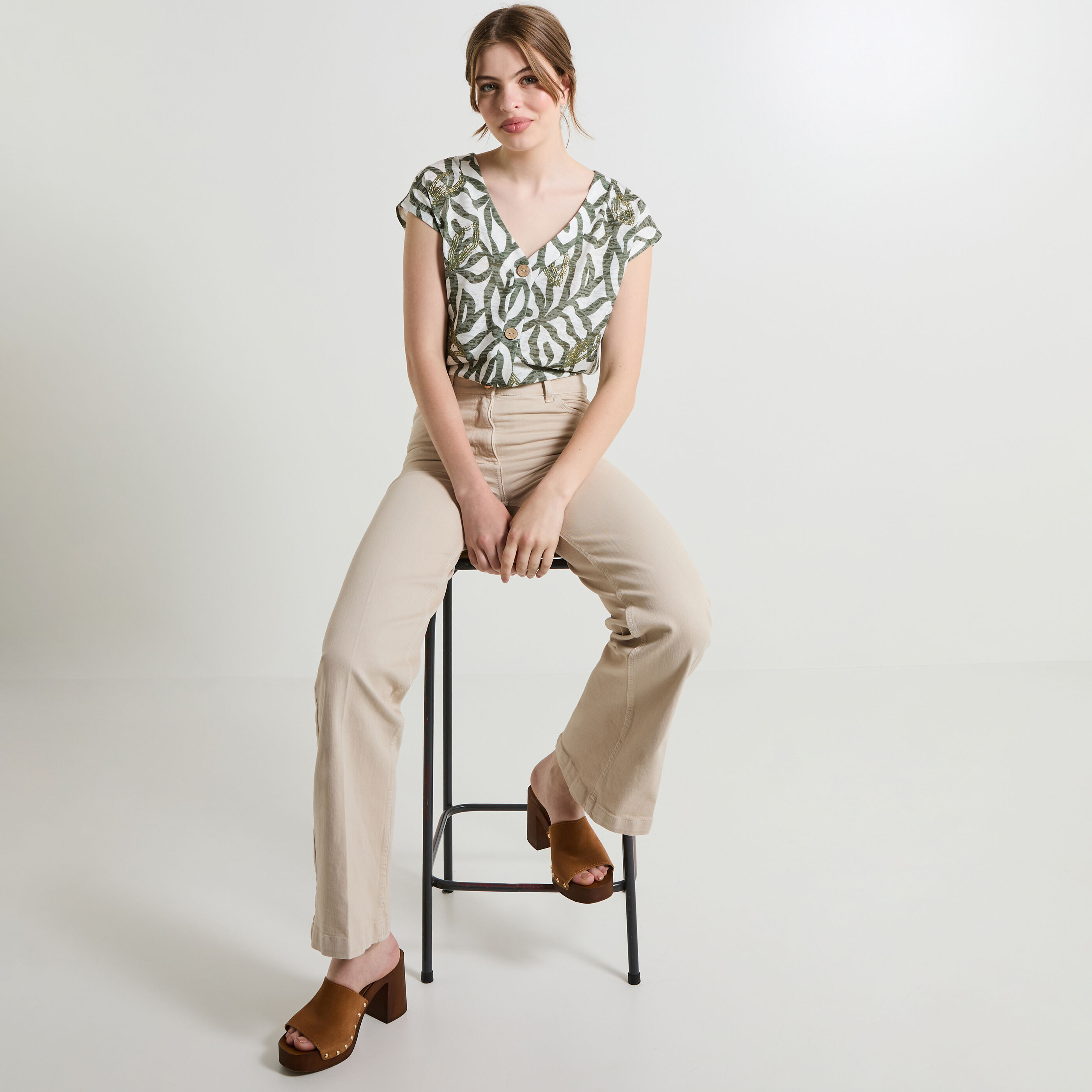 Tshirt imprim&eacute; femme