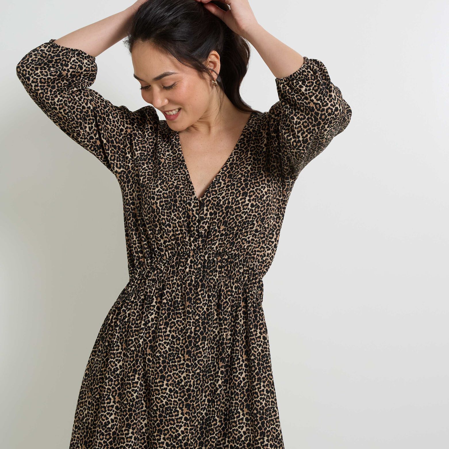 Robe col V femme