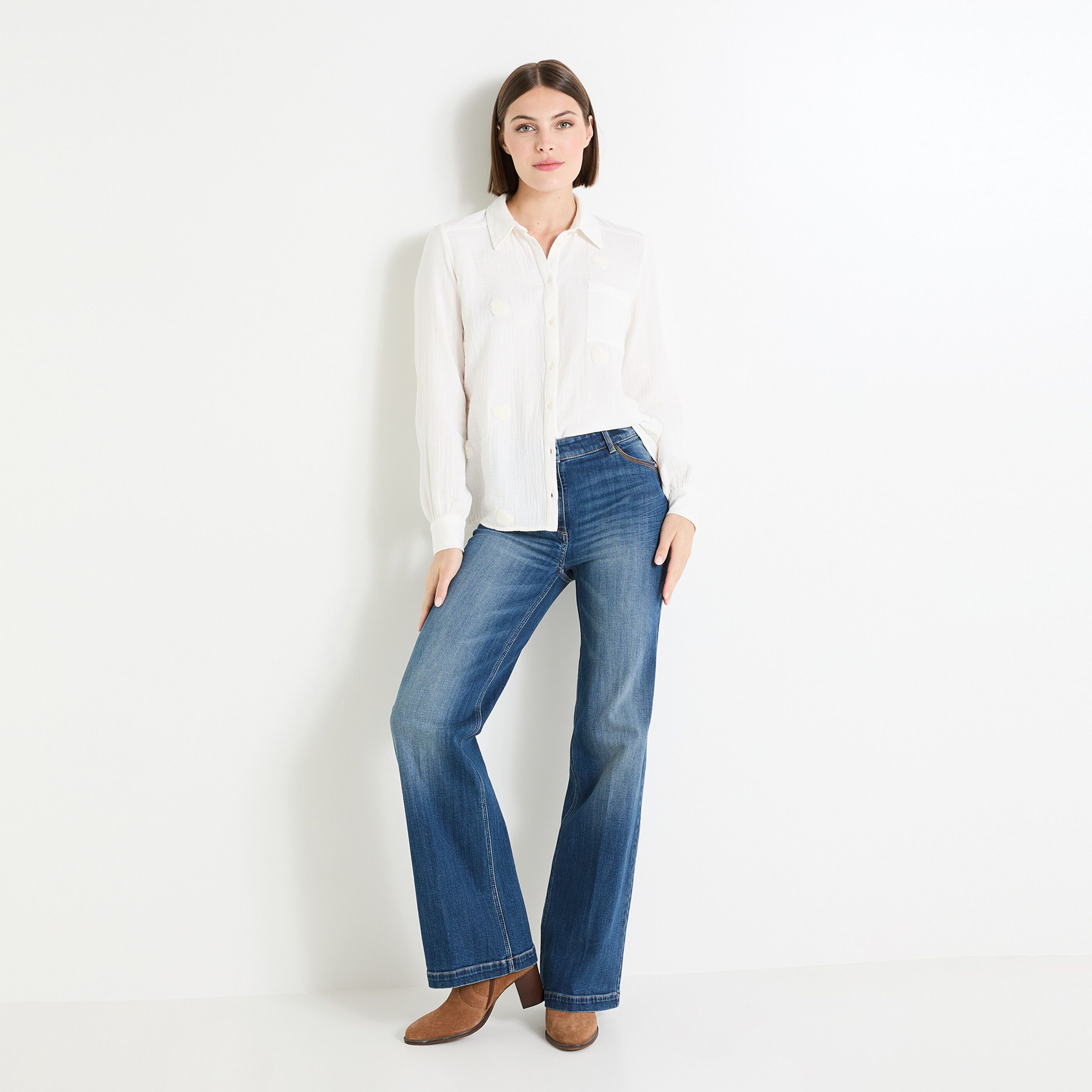 Chemisier manches longues femme