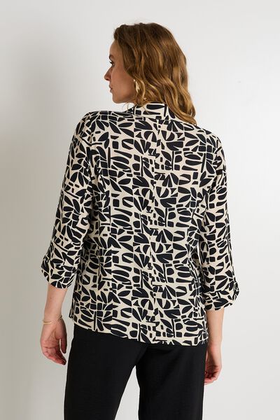 Blazer imprimé feuillage femme