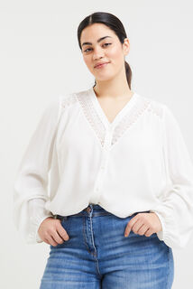 Chemise détails ajourés femme