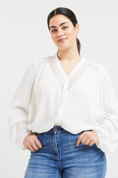 Chemise détails ajourés femme